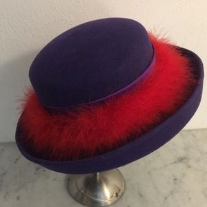 Red Hat Society 100% wool purple hat.